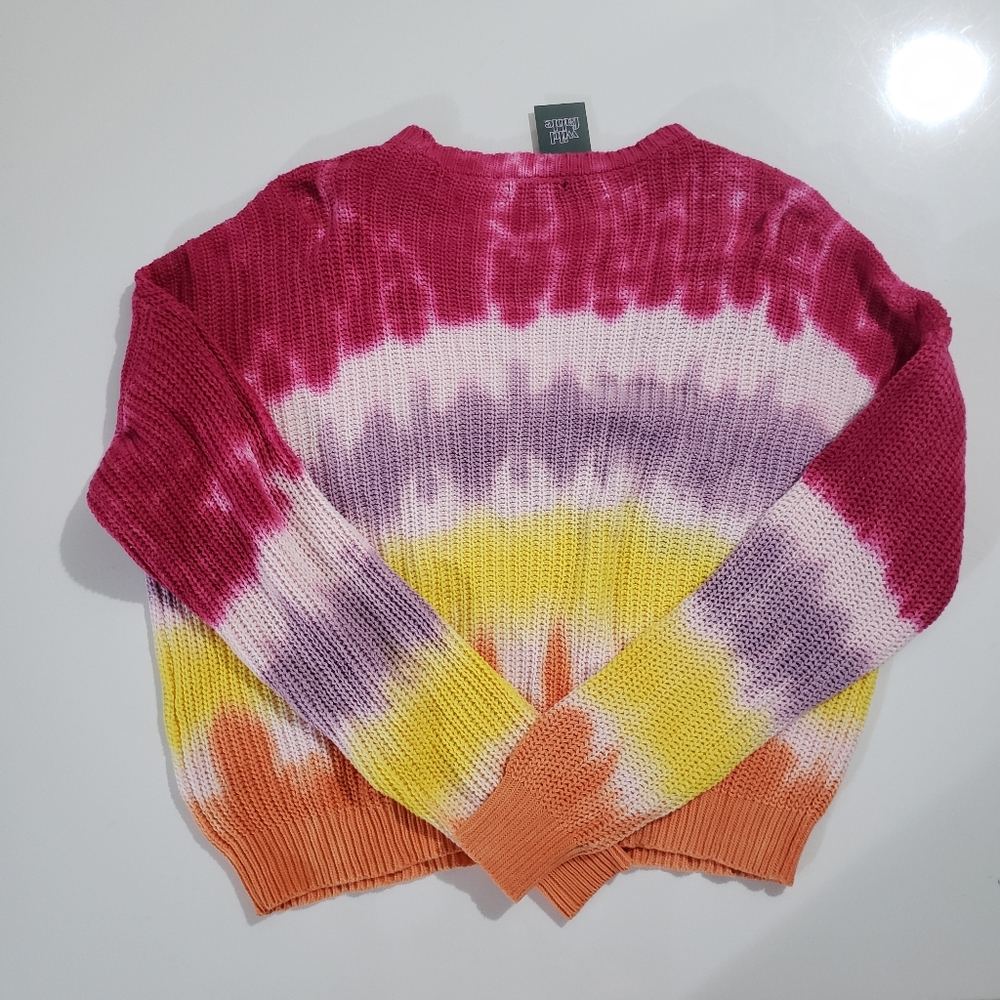 Wild Fable Tie-dye Waffle Knit Sweater NWT - Picture 2 of 4